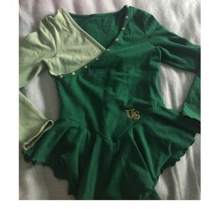 Two-Toned Green US Figureskating dress!